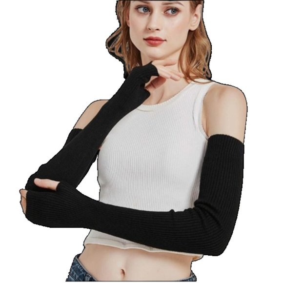 Long Warm Sweater Arm Warmers - Picture 3 of 8